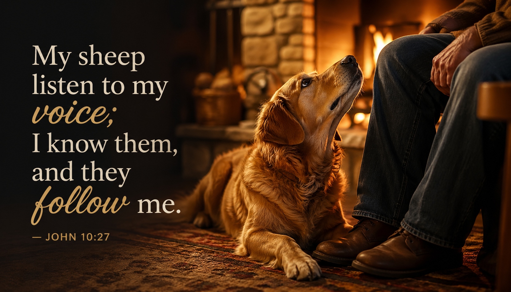 John 10:27 — My Sheep Listen to My Voice Wallpaper